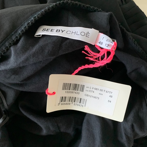 NWT See by Chloe black cocktail dress sz 12 - Picture 4 of 5